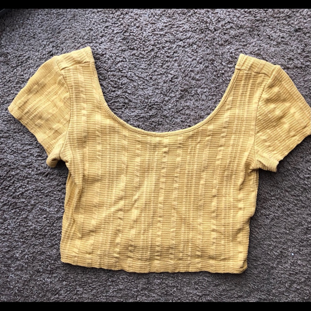 Y2K yellow crop top